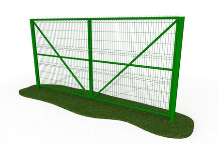 ворота распашные 3D